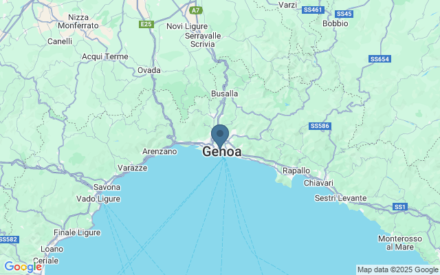 Kaart met locatie Aquario di Genova